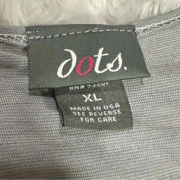 Dots Women’s Jeweled Grey & Black Short Sleeve Dress - Picture 13 of 15